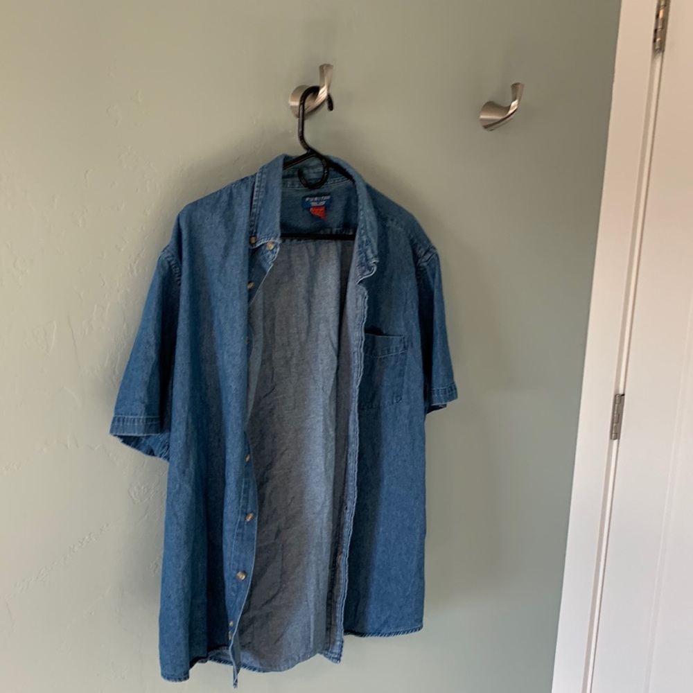 Casual denim button up